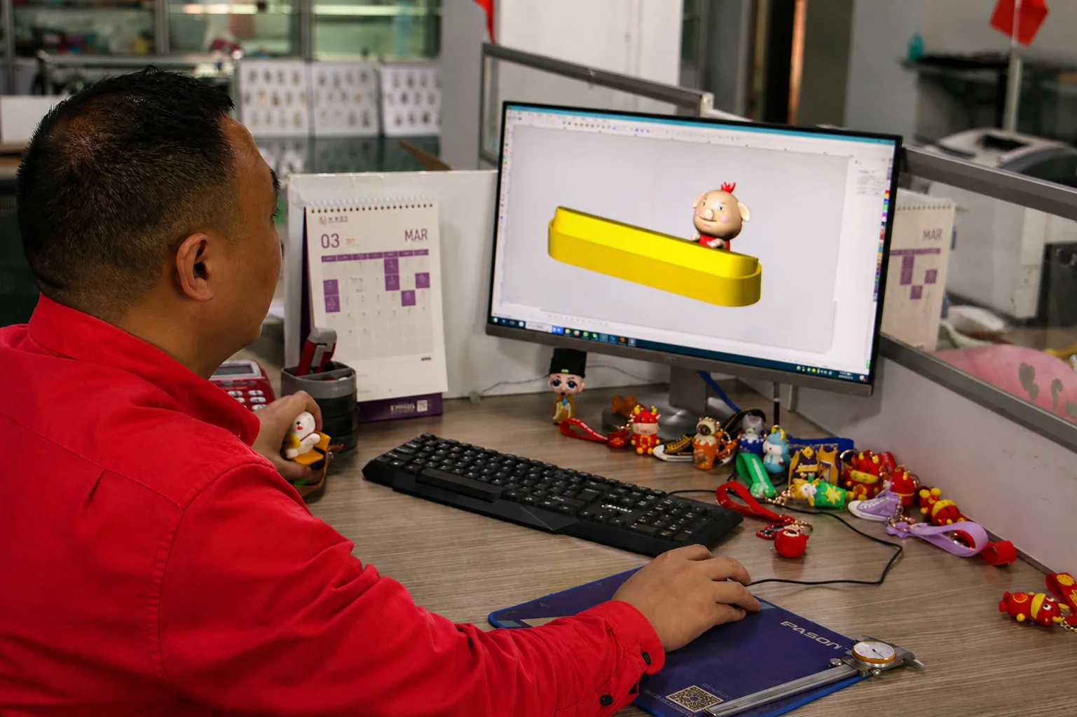 Custom PVC products being manufactured in the production workshop