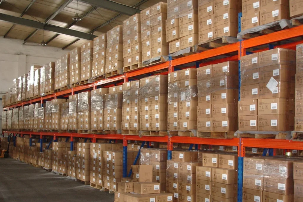 Custom promotional products being packaged for worldwide delivery