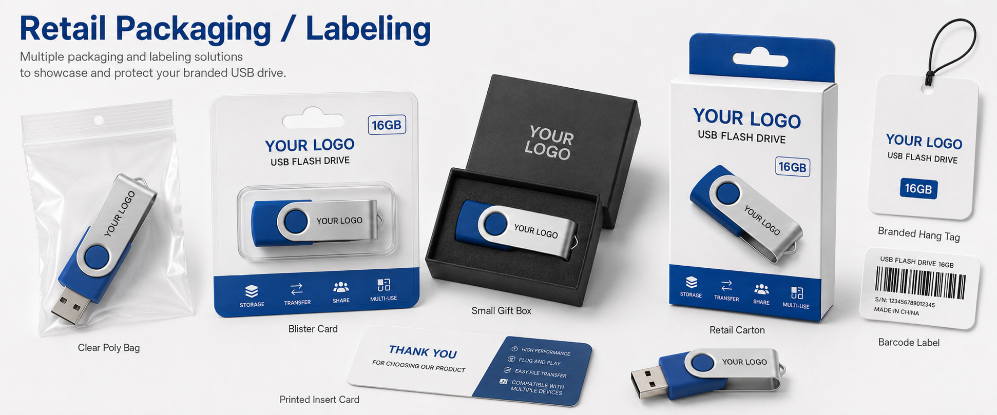 Personalized USB Flash Drives for Corporate Gifts, Promotions and Retail