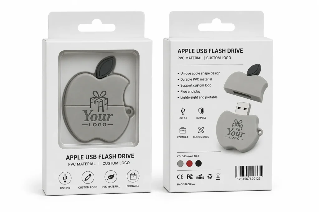 Finished branded products with custom packaging ready for worldwide delivery