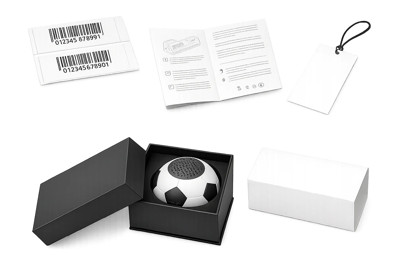 Printed packaging accessories including labels manuals and paper sleeves